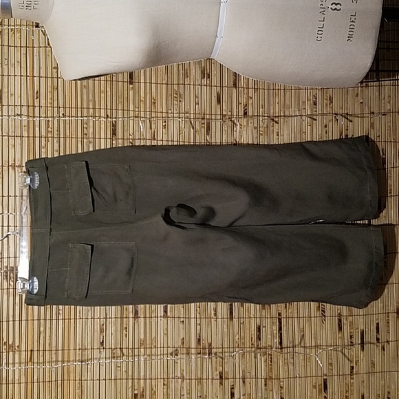 Velvet Heart Dark Green Linen Belted Women's Pant Size Small - Picture 2 of 5